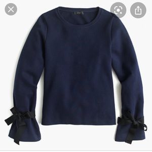 New J. Crew Tie Sleeve Sweatshirt